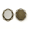 Alloy Oval Mirror Big Pendants PALLOY-R068-31AB-NR-1