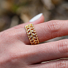 Elegant French Vintage Style S925 Sterling Silver Hollow Leaf Women's Ring for Various Occasions IG3698-4-2