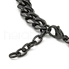 304 Stainless Steel & Synthetic Turquoise Polygon Link Bracelets for Women BJEW-G717-16B-03-3