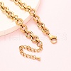 304 Stainless Steel Ring Link Chain Anklets AJEW-A057-11G-2