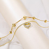 Alloy Heart Pendant Double-Layer Necklaces for Women FS-WG8D9FE-01-3