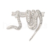 Zinc Alloy Crystal Rhinestone Enamel Brooch JEWB-U010-02P-01-1