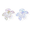 5-Petal Electroplate Acrylic Bead Caps PACR-T014-01-4