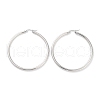 Non-Tarnish Ring 304 Stainless Steel Hoop Earrings for Women Men EJEW-B049-01H-P-1