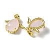 Natural Rose Quartz Pendants KK-F888-01G-21-2