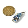 5Pcs Electroplated Natural Quartz Pendants PALLOY-JF03150-2