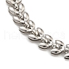 304 Stainless Steel Link Chain Bracelets for Women BJEW-S153-10P-2