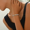 Brass Micro Pave Clear Cubic Zirconia Link Bracelets for Women MW2508-1-2