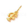925 Sterling Silver Letter Charms with Jump Rings STER-R008-01G-F-2