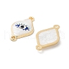Rack Plating Alloy Enamel Connector Charms FIND-C050-12B-01G-2