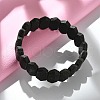 Rhombus Frosted Natural Lava Rock Bead Stretch Bracelets for Women Men BJEW-C097-03A-1