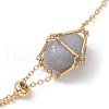 Adjustable Braided Brass Macrame Pouch Cable Chain Slider Bracelet Making BJEW-JB10285-01-3