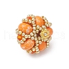 Handmade Glass Seed Beaded & Synthetic Dyed Imperial Jasper Beads Pendants PALLOY-MZ00770-3