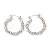 Non-Tarnish 304 Stainless Steel Hoop Earrings EJEW-Z022-06P-1