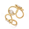 304 Stainless Steel Micro Pave Cubic Zirconia Rings RJEW-D310-03G-4