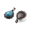 Synthetic Turquoise Teardrop Pendants G-K363-01R-09-2