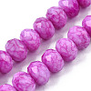Opaque Baking Painted Glass Beads Strands EGLA-N006-009B-A13-1