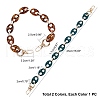   2Pcs 2 Colors Acrylic Cable Chains Bag Handles FIND-PH00001-14-5