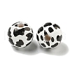 Printed Wood European Beads WOOD-G022-12A-2