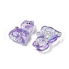Transparent Resin Bowknot Kitten Decoden Cabochons RESI-M045-07F-2