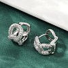 Brass Clear Cubic Zirconia Dangle Earrings EJEW-Q016-04P-4