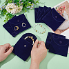 Square Velvet Jewelry Package Bags ABAG-WH0035-055C-01-3