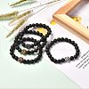 Natural Lava Rock Essential Oil Diffuser Bracelet for Men Women BJEW-JB06731-2