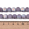 Frosted Opaque Glass Beads Strands GLAA-T032-P10mm-MBB07-4