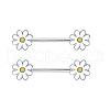 Brass White Enamel Nipple Rings WG88A97-12-1