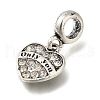 Rack Plating Alloy Crystal Rhinestone European Dangle Charms PALLOY-A009-17AS-2