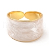 Enamel Plain Band Open Cuff Rings RJEW-E069-01G-07-2