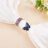 Rhodium Plated 925 Sterling Silver Butterfly Adjustable Ring with Enamel JR929A-5