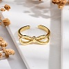 Rack Plating Brass Cuff Finger Rings for Women RJEW-M028-13G-1
