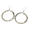 Fashionable Natural Spectrolite Hoop Earrings for Women KJ9273-4-1