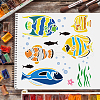 Plastic Reusable Drawing Painting Stencils Templates DIY-WH0172-500-6