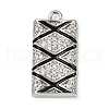 Brass Micro Pave Cubic Zirconia Pendants KK-R224-02P-1