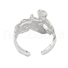 Non-Tarnish 304 Stainless Steel Textured Open Cuff Rings X-RJEW-C095-08B-P-3