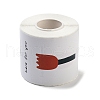 200Pcs Rectangle with Flower Here for You Theme Paper Self-Adhesive Stickers AJEW-S084-02D-4
