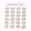 304 Stainless Steel Stud Earrings EJEW-H350-33G-3