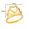 Personality Special-Interest 304 Stainless Steel Finger Rings for Women FS-WG32BFC-02-3