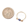 2Pcs Eco-Friendly Copper Wire & Natural Agate & Sodalite Finger Rings RJEW-JR00885-3