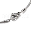 304 Stainless Steel with Plastic Bead Necklace NJEW-Q335-02B-P-3