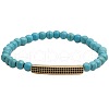 6MM Synthetic Turquoise Beaded Bracelets PY2315-6-1