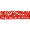 Transparent Electroplate Glass Beads Strands EGLA-A039-T6mm-B14-1