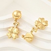 304 Stainless Steel Dangle Stud Earrings for Women EJEW-A125-42G-2
