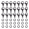 DICOSMETIC 60Pcs 2 Style 304 Stainless Steel Lobster Claw Clasps STAS-DC0002-26-1