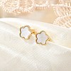 304 Stainless Steel Shell Stud Earrings for Women EJEW-M068-01G-1