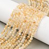 Natural Citrine Beads Strands G-L622-C05-4mm-B-1