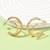 304 Stainless Steel Triple Stud Earrings EJEW-Z098-16G-2