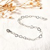 Tarnish Resistant 304 Stailess Steel Heart Link Bracelets BJEW-N280-04-3